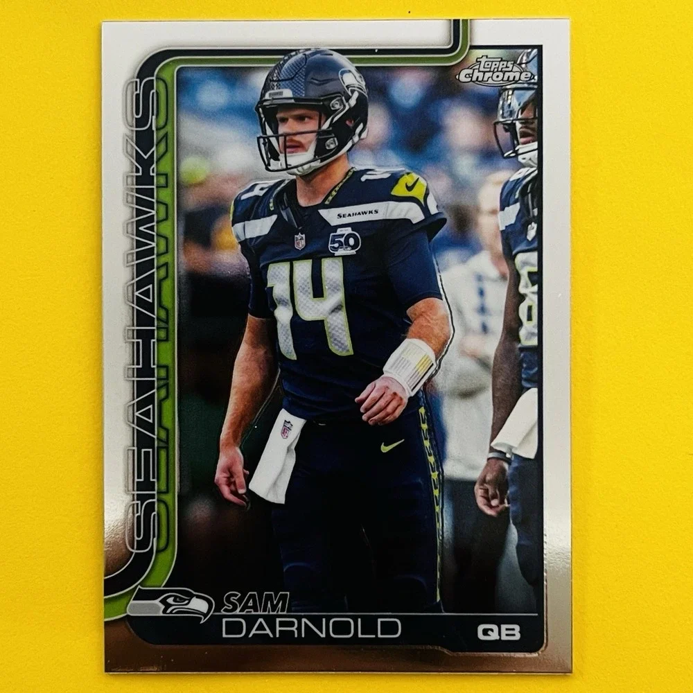 2025‎ Topps Chrome NFL Football Sam Darnold #275 Seattle Seahawks